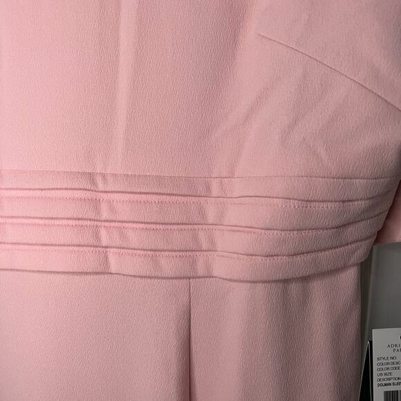NWT Adrianna Papell Blush A Line Petal Pleated Midi Dress Plus Size 18 - Picture 6 of 15
